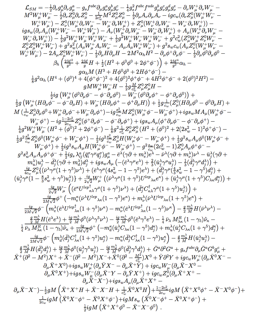 A very very long equation featuring numerous variables and consents.